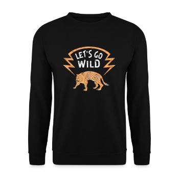 Wilderness Jaguar Cheetah Animal Lovers - Sweat-shirt Unisexe - noir - Devant - Alina (178cm) & Michal (187cm)