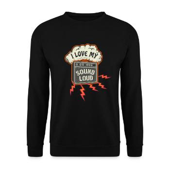Amplifier Sound Amplifier Vintage Sound Engineer - Unisex Sweatshirt - black - Front - Alina (178cm) & Michal (187cm)