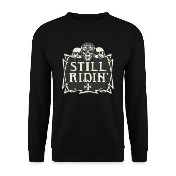 Je conduis toujours moto motard motard - Sweat-shirt Unisexe - noir - Devant - Alina (178cm) & Michal (187cm)