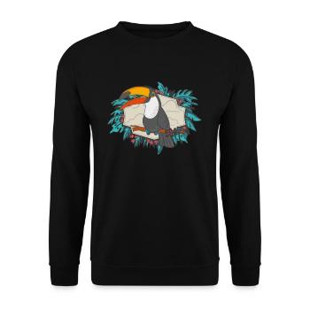 Toucan Tropical Paradise Bird Exotic Animals - Unisex Sweatshirt - black - Front - Alina (178cm) & Michal (187cm)