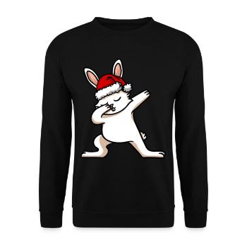 Dabbing Christmas Christmas - Unisex Sweatshirt - black - Front - Alina (178cm) & Michal (187cm)