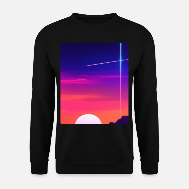 Vaporwave Sun Synthwave Sunset - Sweat-shirt Unisexe - noir