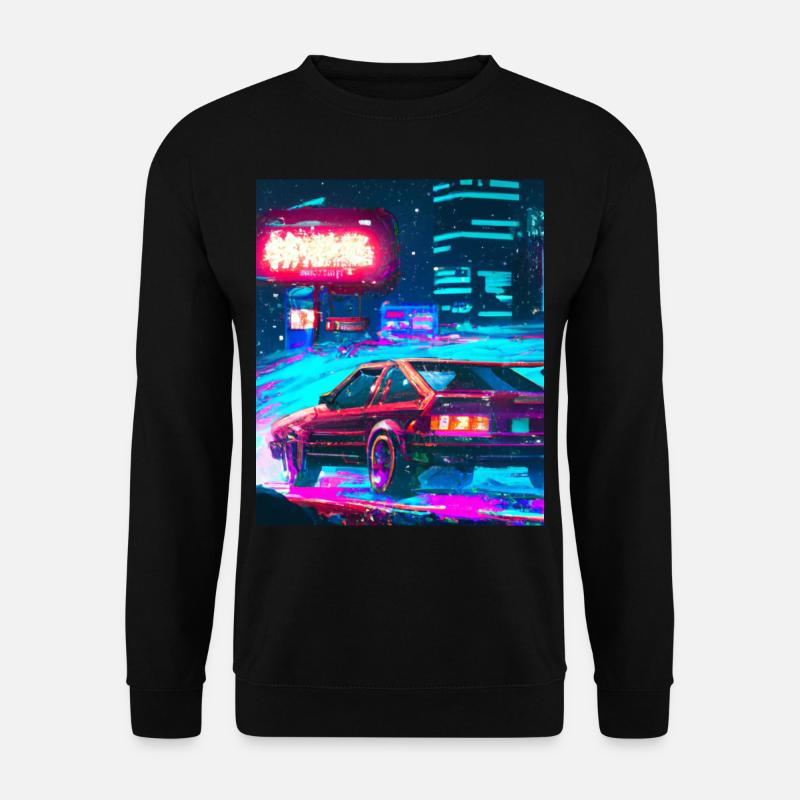 Vaporwave Esthétique Synthwave City - Sweat-shirt Unisexe - noir