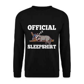 Official sleepshirt Raccoon - Unisex Sweatshirt - black - Front - Alina (178cm) & Michal (187cm)