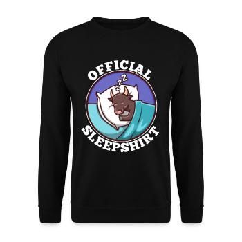 Official sleepshirt Taurus - Unisex Pullover - Schwarz - Vorne - Alina (178cm) & Michal (187cm)