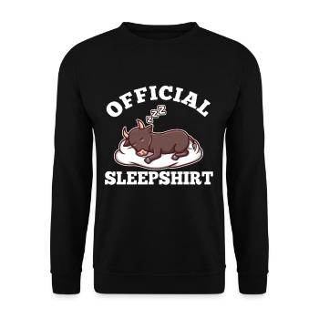 Funny Taurus lover saying sleep pj clothes - Unisex Sweatshirt - black - Front - Alina (178cm) & Michal (187cm)