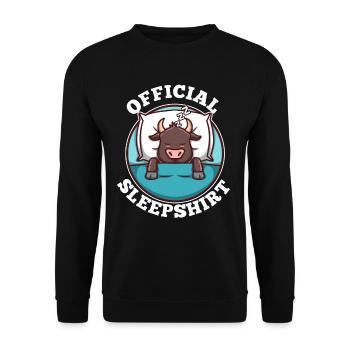 Official sleepshirt Taurus - Unisex Pullover - Schwarz - Vorne - Alina (178cm) & Michal (187cm)