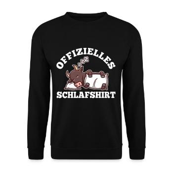 Official Sleep Shirt Taurus - Unisex Sweatshirt - black - Front - Alina (178cm) & Michal (187cm)