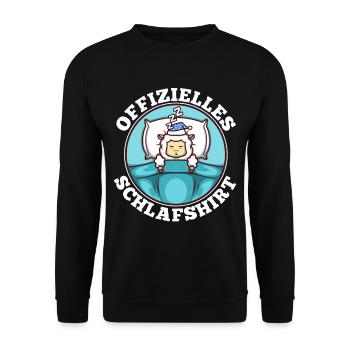 Offizielles schlafshirt Schaf - Unisex Pullover - Schwarz - Vorne - Alina (178cm) & Michal (187cm)