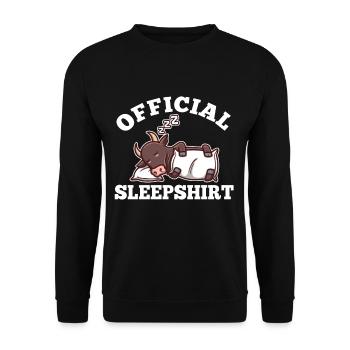 Funny Taurus lover saying sleep pj clothes - Unisex Sweatshirt - black - Front - Alina (178cm) & Michal (187cm)