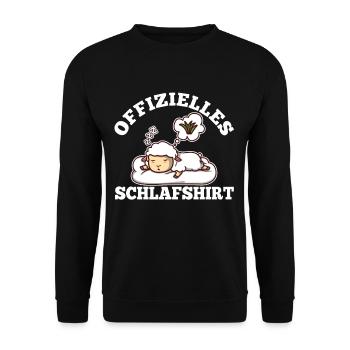 Offizielles schlafshirt Schaf - Unisex Pullover - Schwarz - Vorne - Alina (178cm) & Michal (187cm)