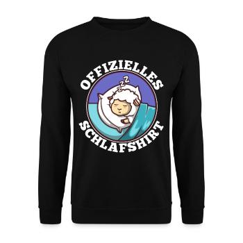 Offizielles schlafshirt Schaf - Unisex Pullover - Schwarz - Vorne - Alina (178cm) & Michal (187cm)