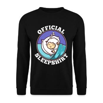 Official sleepshirt Sheep - Unisex Pullover - Schwarz - Vorne - Alina (178cm) & Michal (187cm)