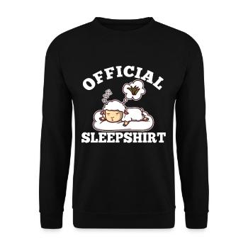 Official sleepshirt Sheep - Unisex Sweatshirt - black - Front - Alina (178cm) & Michal (187cm)
