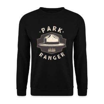 Wildhüter Ranger Nationalpark Förster - Unisex Pullover - Schwarz - Vorne - Alina (178cm) & Michal (187cm)