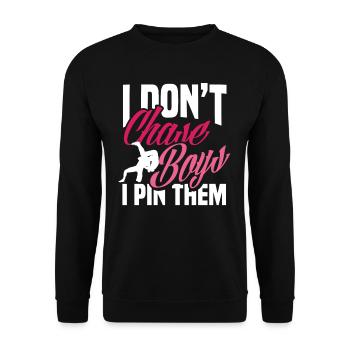 Athlète féminine de lutte - Sweat-shirt Unisexe - noir - Devant - Alina (178cm) & Michal (187cm)
