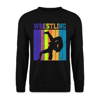 Wrestling - Unisex Pullover - Schwarz - Vorne - Alina (178cm) & Michal (187cm)