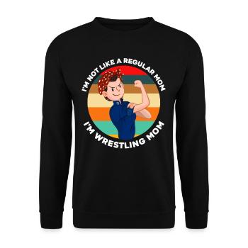 Wrestling Mama - Unisex Sweatshirt - black - Front - Alina (178cm) & Michal (187cm)
