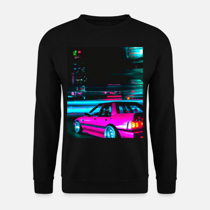 Vaporwave Esthétique Synthwave Car - Sweat-shirt Unisexe - noir
