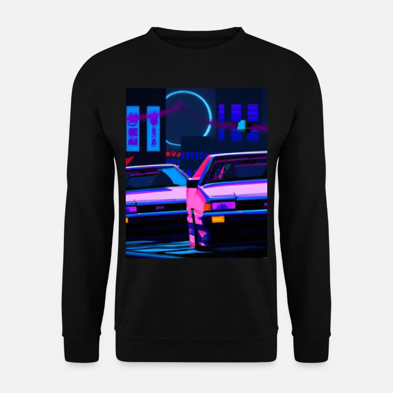 Vaporwave Esthétique Synthwave Car - Sweat-shirt Unisexe - noir