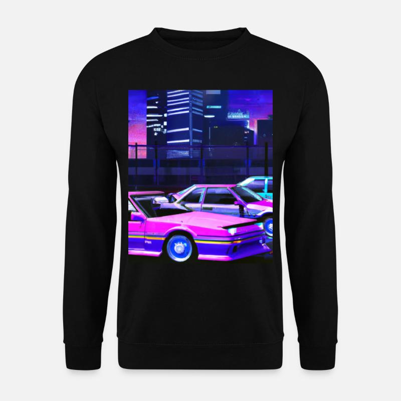 Vaporwave Esthétique Synthwave City - Sweat-shirt Unisexe - noir