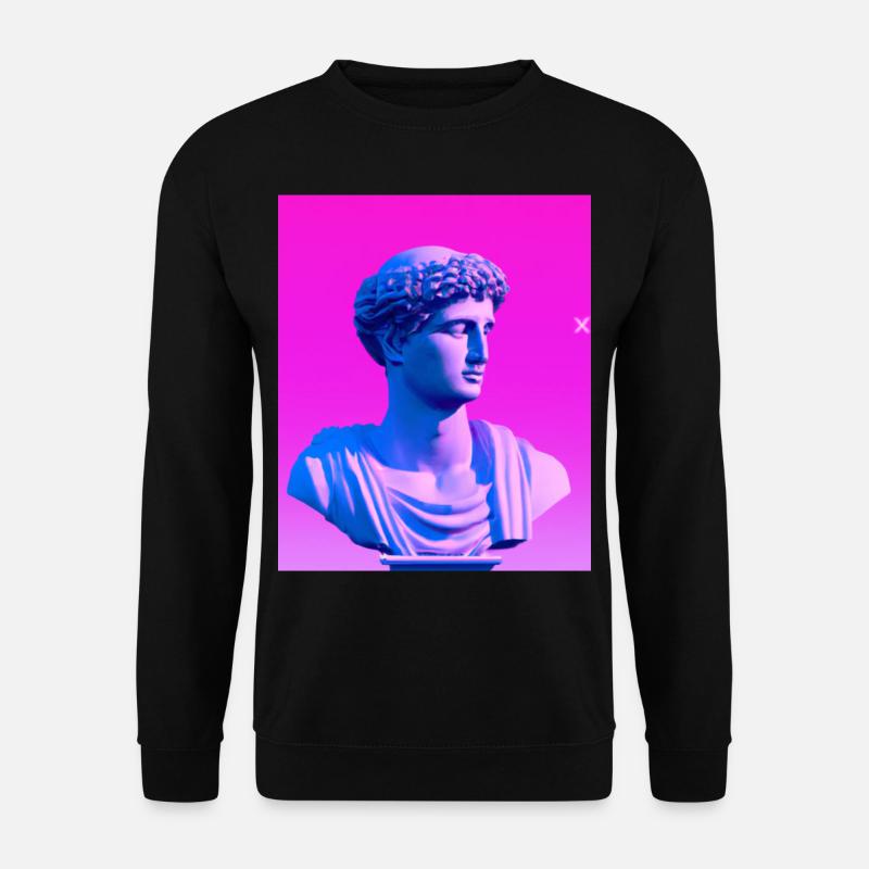 Vaporwave Statue Buste romain - Sweat-shirt Unisexe - noir
