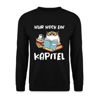 Nur Noch Ein Kapitel Bücher Kettenleser - Unisex Pullover - Schwarz - Vorne - Alina (178cm) & Michal (187cm)