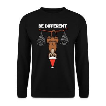 Be Different Meerkat Bat Santa Claus - Unisex Sweatshirt - black - Front - Alina (178cm) & Michal (187cm)