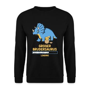 Big Brother 2023 Big Brother Saurus Dino - Unisex Sweatshirt - black - Front - Alina (178cm) & Michal (187cm)