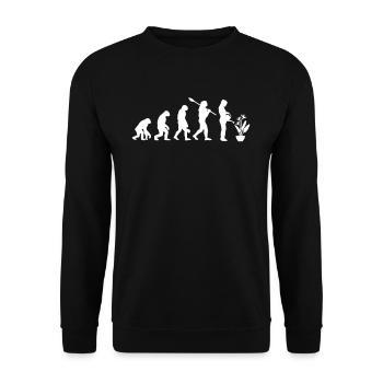 Strelizie Evolution Pflanze Gärtner - Unisex Pullover - Schwarz - Vorne - Alina (178cm) & Michal (187cm)