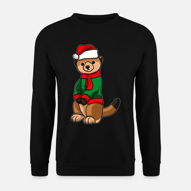 Meerkats with Christmas Sweater - Unisex Sweatshirt - black