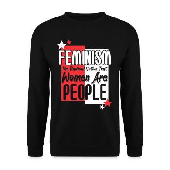 Feminism The Radical Notion - Unisex Sweatshirt - black - Front - Alina (178cm) & Michal (187cm)