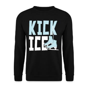 Kicking Ice Figure Skating Ice Skaters - Unisex Sweatshirt - black - Front - Alina (178cm) & Michal (187cm)