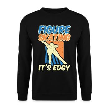 Figure Skating Ist Edgy Figure Skating Pun - Unisex Sweatshirt - black - Front - Alina (178cm) & Michal (187cm)