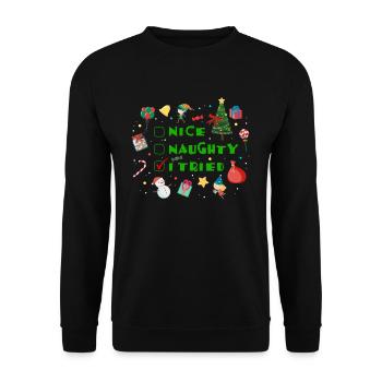 Sympa coquin j’ai essayé - Sweat-shirt Unisexe - noir - Devant - Alina (178cm) & Michal (187cm)