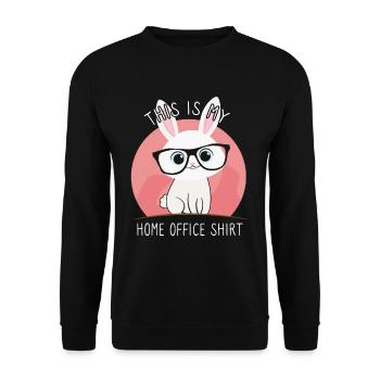 This Is My Home Office Shirt Office Home Office - Unisex Sweatshirt - black - Front - Alina (178cm) & Michal (187cm)