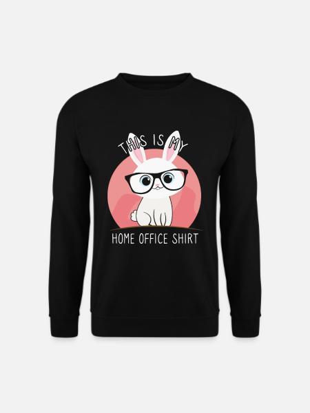 This Is My Home Office Shirt Hase Büro Homeoffice - Unisex Pullover - Schwarz