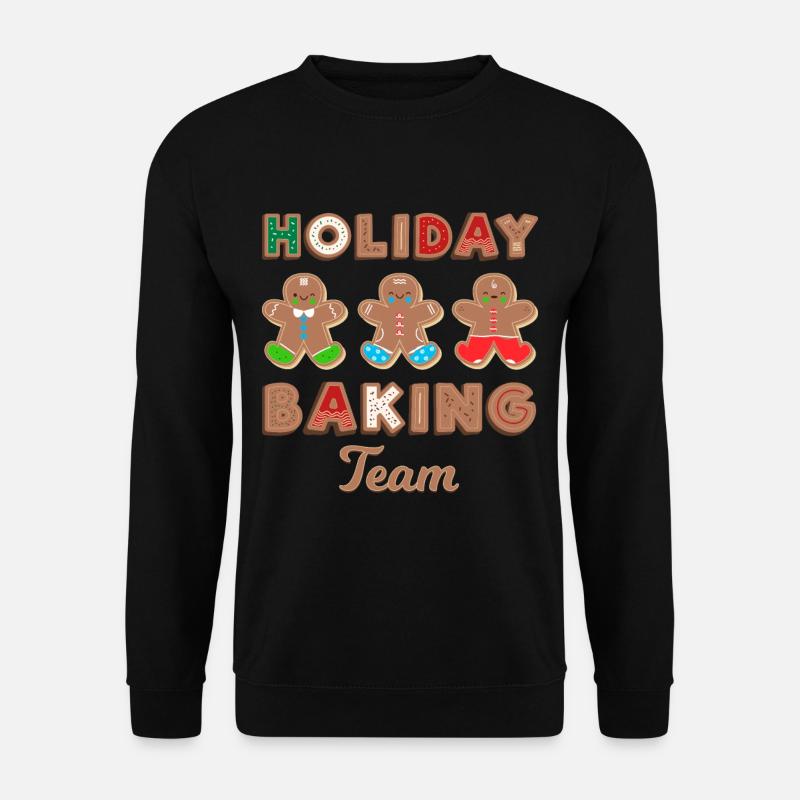 Holiday Baking Team Gingerbread Man - Unisex Sweatshirt - black