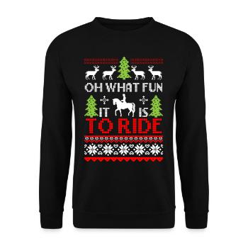 Oh, what fun it is to drive - Unisex Sweatshirt - black - Front - Alina (178cm) & Michal (187cm)