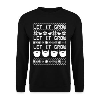 Let it grow Bart Christmas Music - Unisex Sweatshirt - black - Front - Alina (178cm) & Michal (187cm)