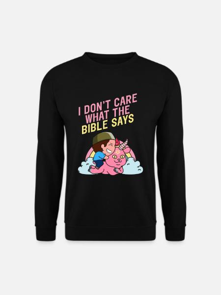 I Don't Care What The Bible Says Kawaii Satanic - Unisex Pullover - Schwarz