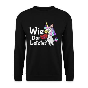 Drachen Wie Das Letzte Einhorn frisst Drache - Unisex Pullover - Schwarz - Vorne - Alina (178cm) & Michal (187cm)