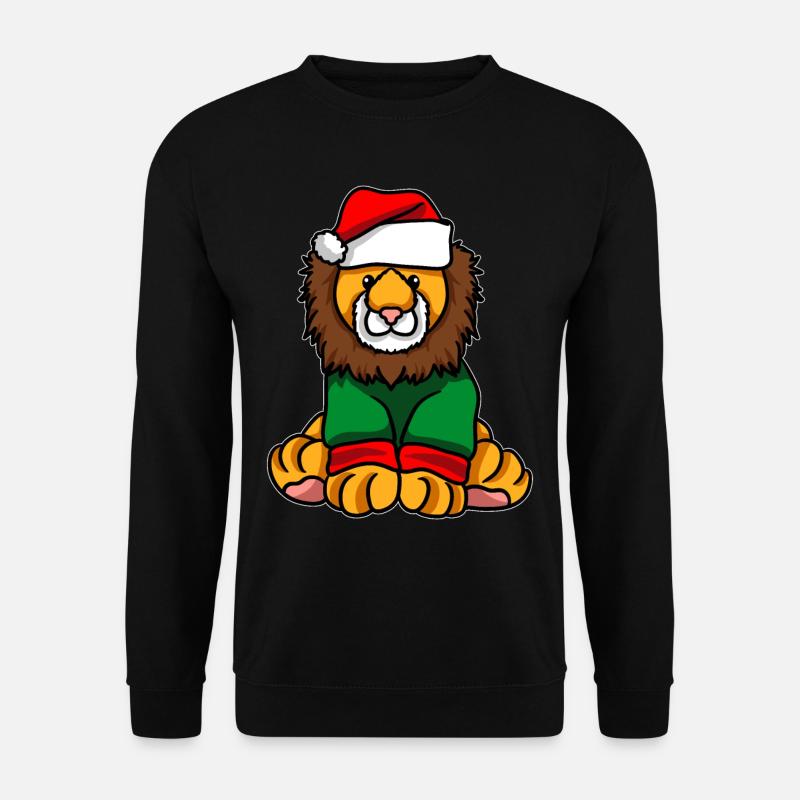 Chapeau de Noël du lion - Sweat-shirt Unisexe - noir