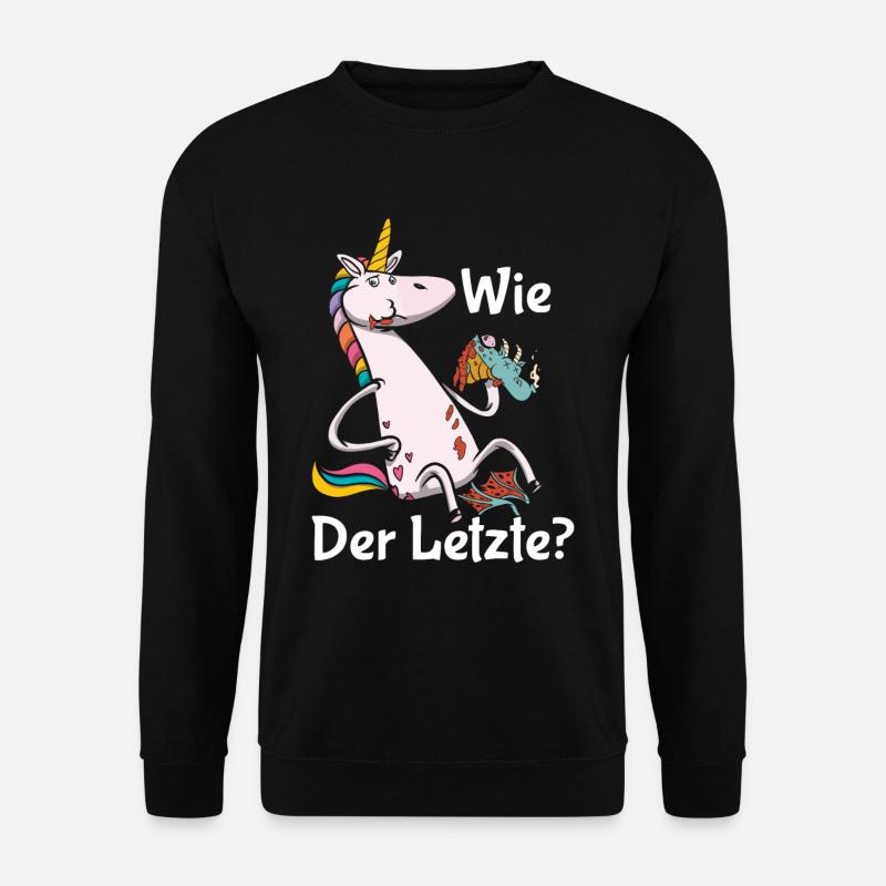 Drachen Wie Das Letzte Einhorn frisst Drache - Unisex Pullover - Schwarz