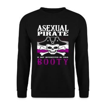 Asexuell Pirat - Unisex Pullover - Schwarz - Vorne - Alina (178cm) & Michal (187cm)
