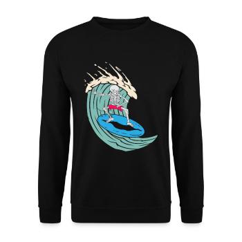 Squelette de surf - Sweat-shirt Unisexe - noir - Devant - Alina (178cm) & Michal (187cm)