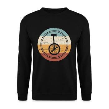 Unicycle Retro Unicyclist Vintage - Unisex Sweatshirt - black - Front - Alina (178cm) & Michal (187cm)
