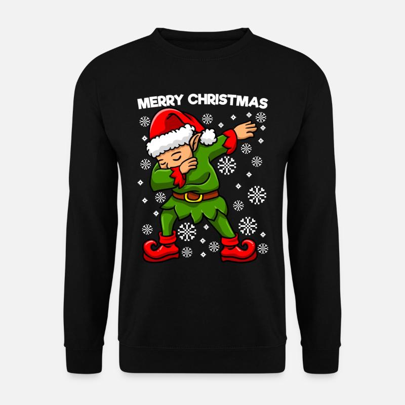 Dabbing Santa Elfe - Unisex Sweatshirt - black