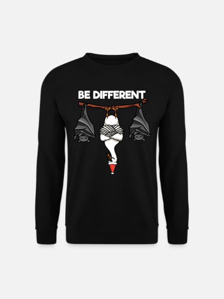 Soyez différent Swan Bat Père Noël - Sweat-shirt Unisexe - noir