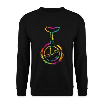 Unicycle - Unisex Sweatshirt - black - Front - Alina (178cm) & Michal (187cm)